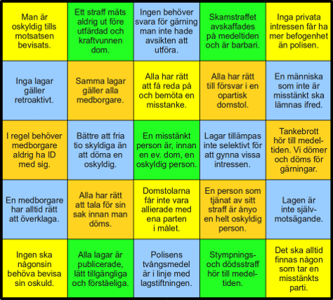 Askbingo, spelbricka Askbingo, spelbricka
